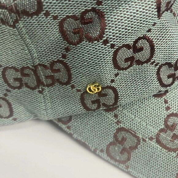 Gucci GG Canvas Baseball Hat in Azure Brown Medium - Picture 2 of 8